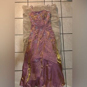 Vintage Purple Gold Cache Dress